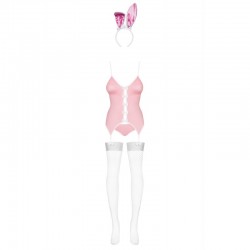 sexy Bunny suit Costume Lapin 4 pcs rose