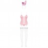 sexy Bunny suit Costume Lapin 4 pcs rose