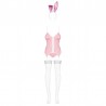 sexy Bunny suit Costume Lapin 4 pcs rose