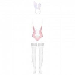 sexy Bunny suit Costume Lapin 4 pcs rose