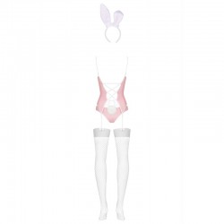 sexy Bunny suit Costume Lapin 4 pcs rose