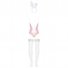 sexy Bunny suit Costume Lapin 4 pcs rose