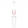 sexy Bunny suit Costume Lapin 4 pcs rose