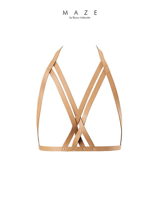 sexy Harnais soutien-gorge marron - Maze