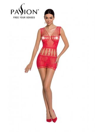 sexy Robe nue résille BS090 - Rouge