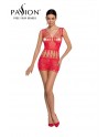 sexy Robe nue résille BS090 - Rouge