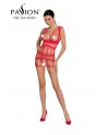 sexy Robe nue résille BS089 - Rouge