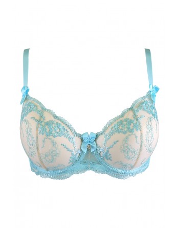 sexy Soutien-gorge dentelle bleu V-10131 - Axami