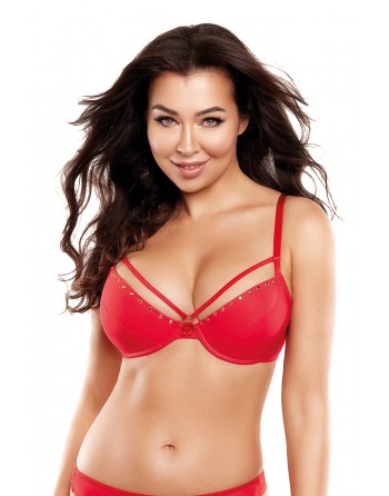 sexy Soutien-gorge push-up rouge V-10351 - Axami