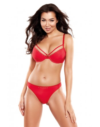 sexy Soutien-gorge push-up rouge V-10351 - Axami