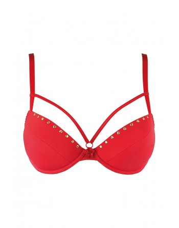 sexy Soutien-gorge push-up rouge V-10351 - Axami