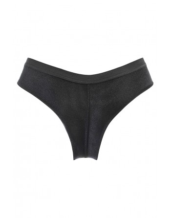 sexy String brésilien noir V-10495 - Axami