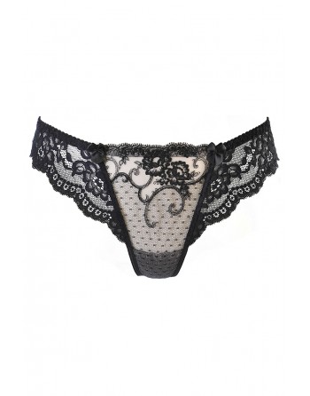 sexy String brésilien noir V-10515 - Axami