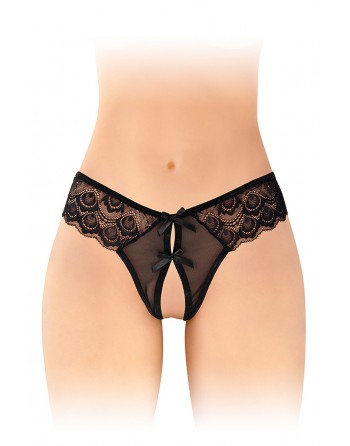 sexy String ouvert Alicia noir - Fashion Secret