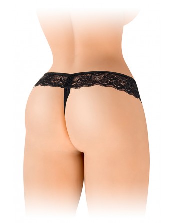 sexy String ouvert Alicia noir - Fashion Secret