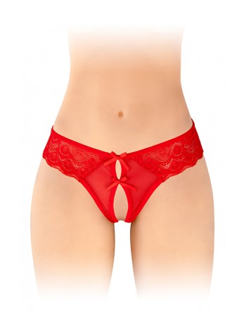 sexy String ouvert Alicia rouge - Fashion Secret
