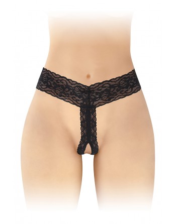 sexy String ouvert Anita noir - Fashion Secret