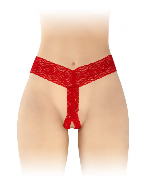 sexy String ouvert Anita rouge - Fashion Secret