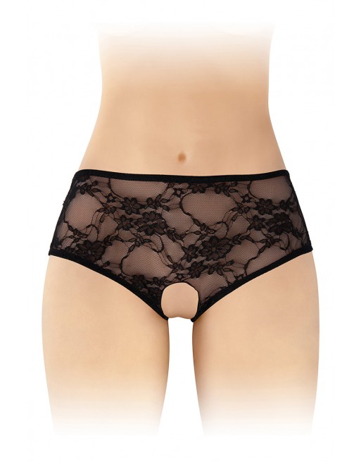 sexy Culotte ouverte noire Amanda - Fashion Secret