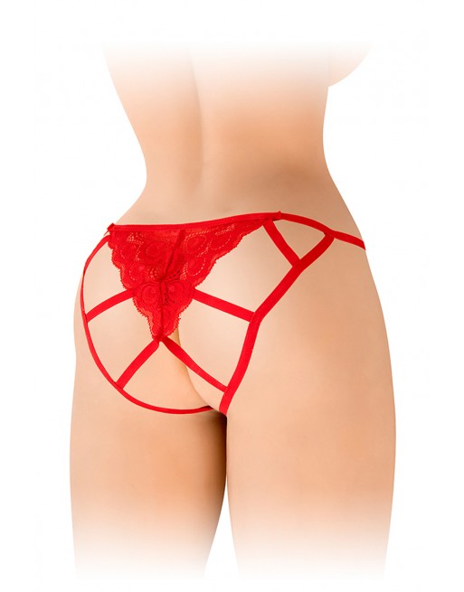 sexy Culotte ouverte Zoé rouge - Fashion Secret