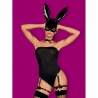 sexy Bunny Costume 4 pcs - Noir