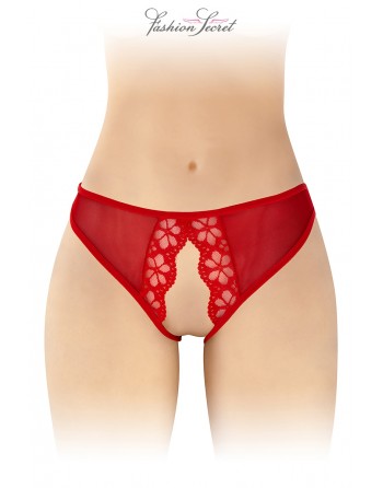 sexy Culotte rouge ouverte Ambre - Fashion Secret