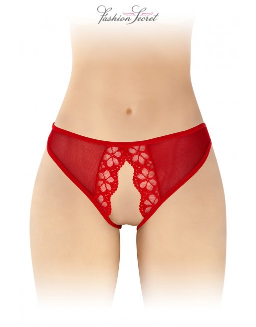 sexy Culotte rouge ouverte Ambre - Fashion Secret