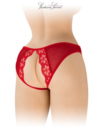 sexy Culotte rouge ouverte Ambre - Fashion Secret