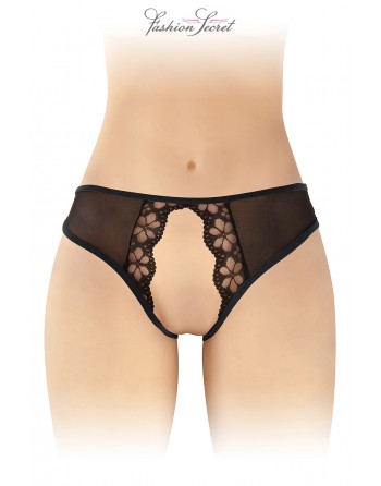 sexy Culotte noire ouverte Ambre - Fashion Secret