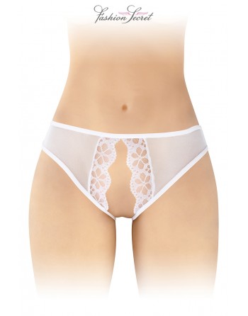 sexy Culotte blanche ouverte Ambre - Fashion Secret