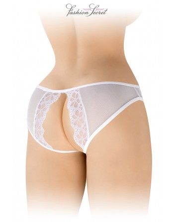 sexy Culotte blanche ouverte Ambre - Fashion Secret