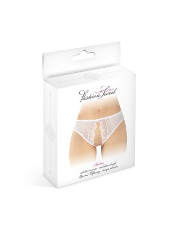 sexy Culotte blanche ouverte Ambre - Fashion Secret