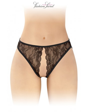 sexy String noir ouvert Victoria - Fashion Secret