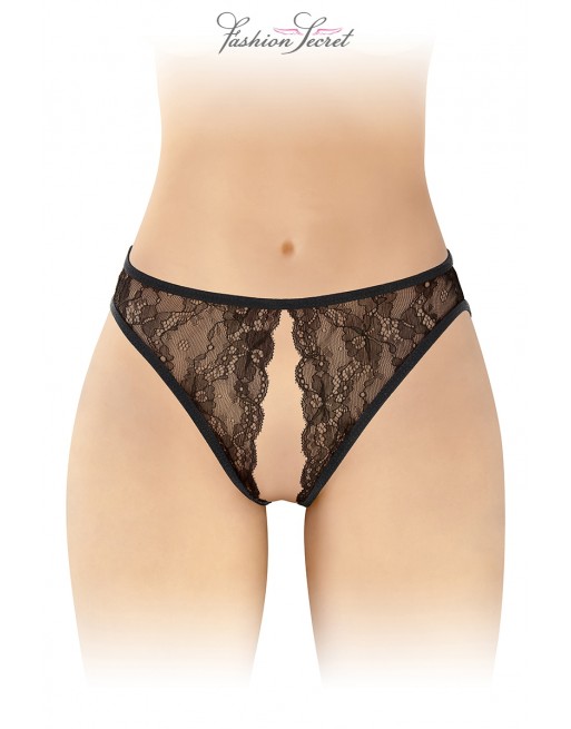 sexy String noir ouvert Victoria - Fashion Secret