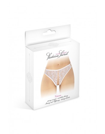 sexy String blanc ouvert Victoria - Fashion Secret