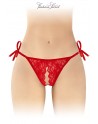 sexy String rouge ouvert à nouer Stella - Fashion Secret