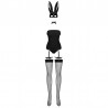 sexy Bunny Costume 4 pcs - Noir