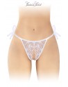 sexy String blanc ouvert à nouer Stella - Fashion Secret