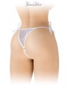 sexy String blanc ouvert à nouer Stella - Fashion Secret