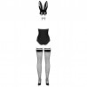 sexy Bunny Costume 4 pcs - Noir