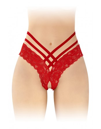 sexy Tanga ouvert Anne - rouge