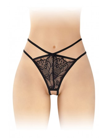 sexy String ouvert Mylene - noir