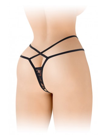 sexy String ouvert Mylene - noir