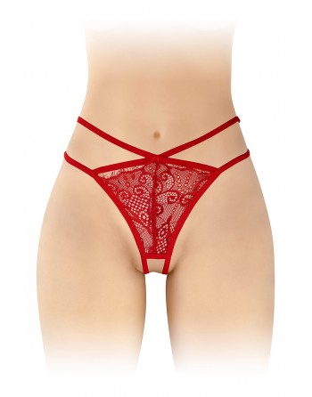 sexy String ouvert Mylene - rouge