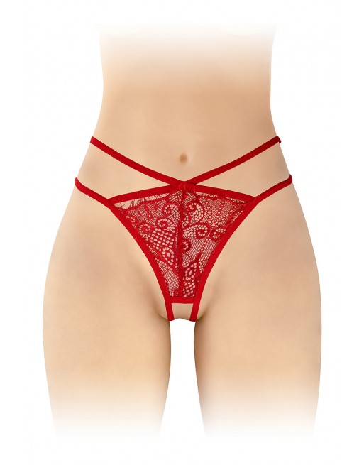 sexy String ouvert Mylene - rouge