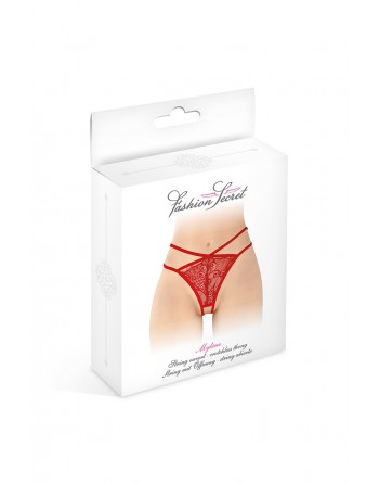 sexy String ouvert Mylene - rouge