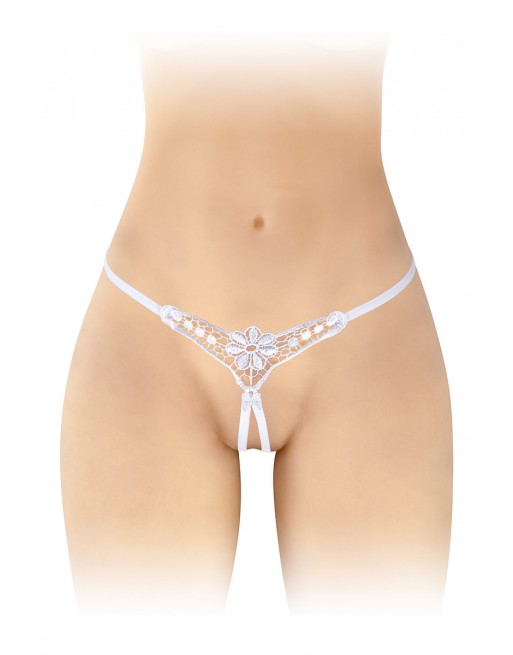sexy String ouvert Danuta - blanc