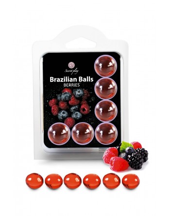 6 Brazilian Balls - baies rouges