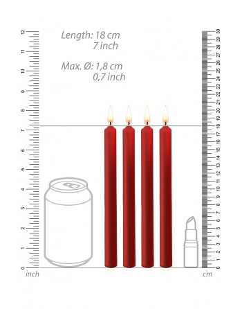 sexy 4 bougies SM rouges Large - Ouch!