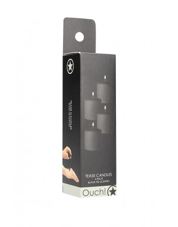 sexy 4 bougies SM noires parfum indocile - Ouch!